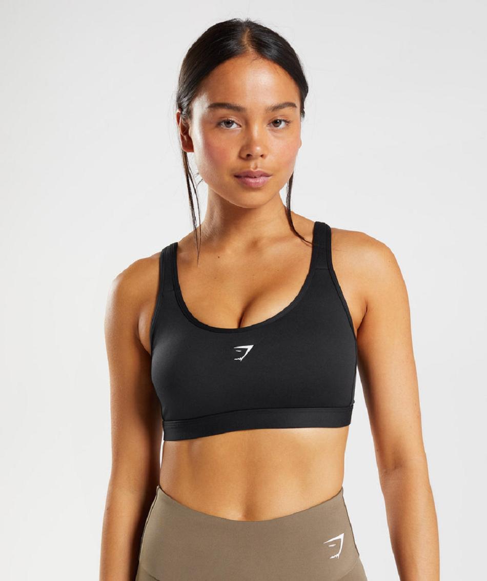 Sujetadores Deportivos Gymshark Fraction Mujer Negras Blancas | CO 2139JPQ